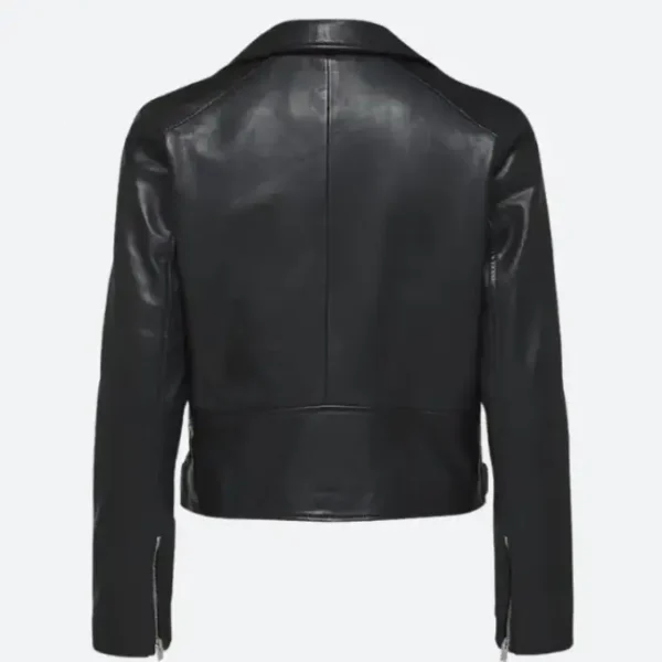 Femme Motorcycle Black Leather Jacket