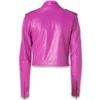 Hot Pink Leather Jacket