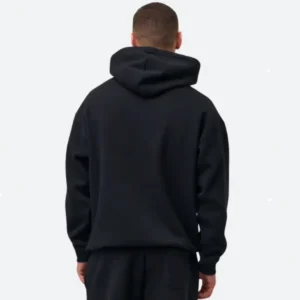 Men Black Oversized Pullover Hoodie