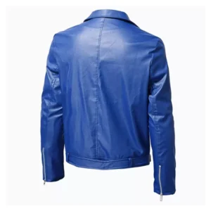 Men Blue Trucker Jacket