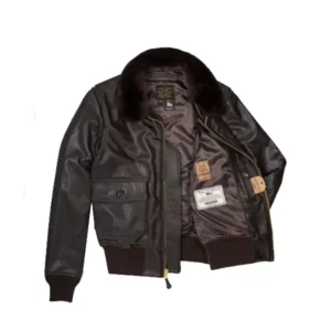 Mens G-1 Brown Leather Jacket