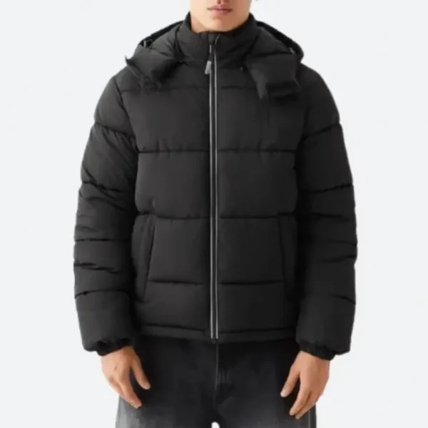 Mens Puffer Black Jacket