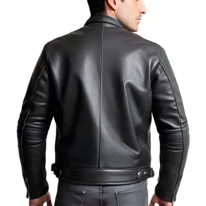 Mens Quilted Leather Jacket