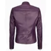 Slim Fit Purple Leather Jacket