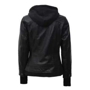 Women Bomber Leather Jacket