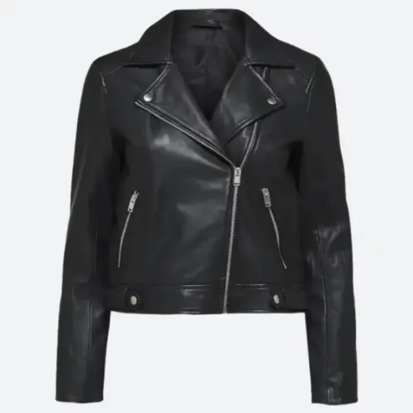 Women Femme Motorcycle Leather Jacket