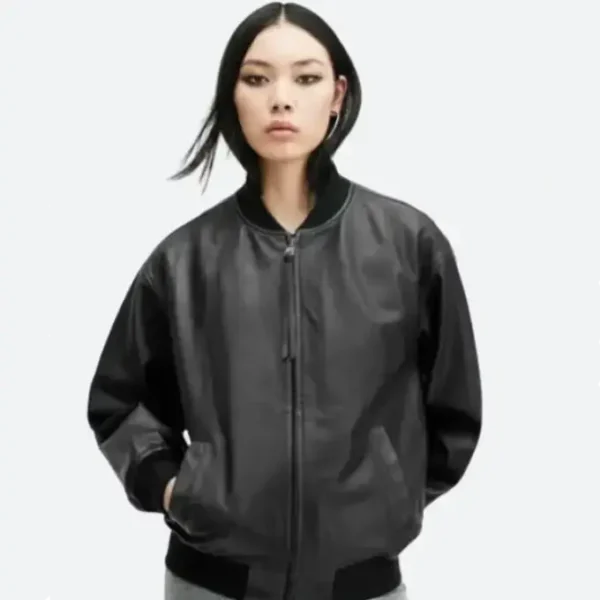 Women Oversized Leather Jacket