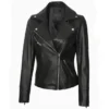 Womens Black Biker Leather Jacket