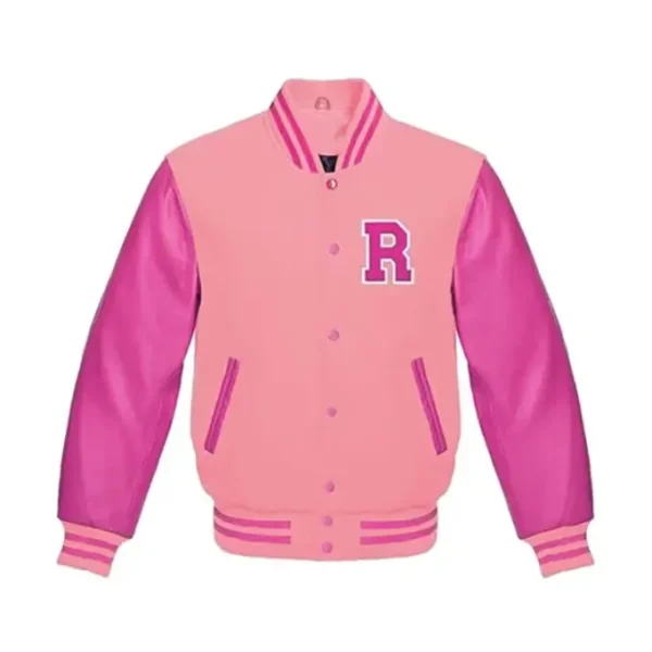 Womens Pink Varsity Jacket