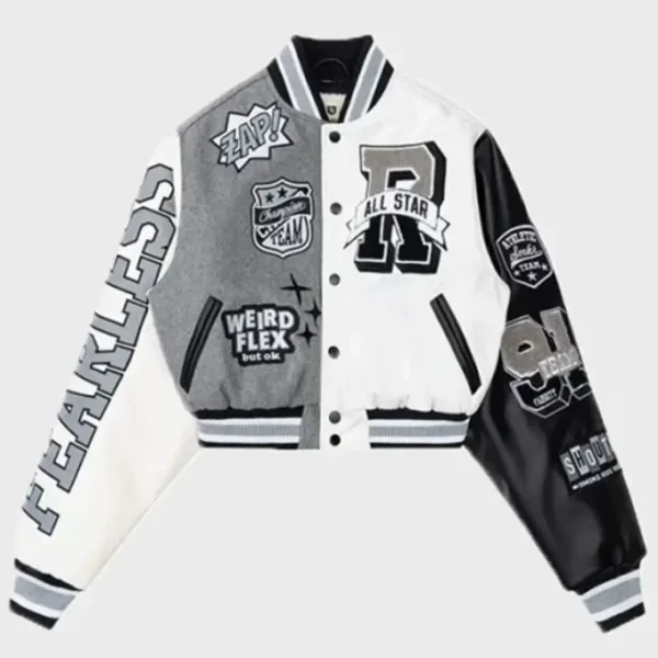 All Star Crop Varsity Jacket