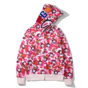 Bape X Hello Kitty Pink Hoodie