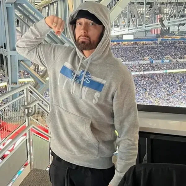 Eminem Detroit Lions Grey Hoodie