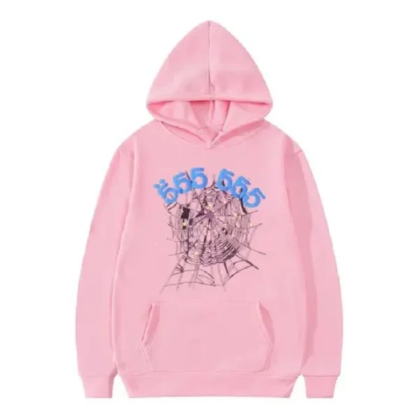 Pink Sp5der 555 Hoodie