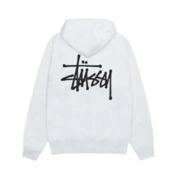 Unisex Basic Stussy White Pullover Hoodie