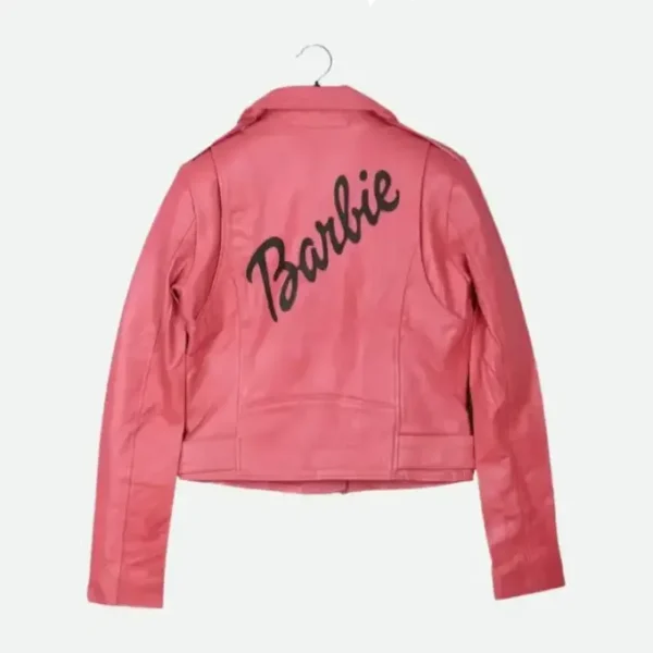 Women Barbie Pink Leather Jacket