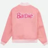 Women Barbie Pink Varsity Jacket