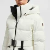 Hailey Bieber Moncler Grenoble Tolima Ski Down White Puffer Jacket