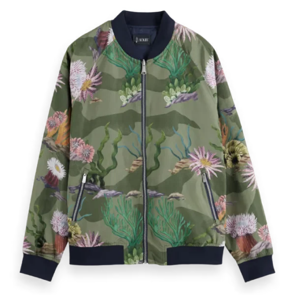 All American S07 E07 Green Printed Bomber Jacket (1)