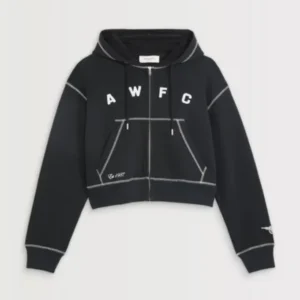 Arsenal AWFC Black Zip Up Hoodie