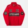 Stegaro Red Moto Bomber Jacket