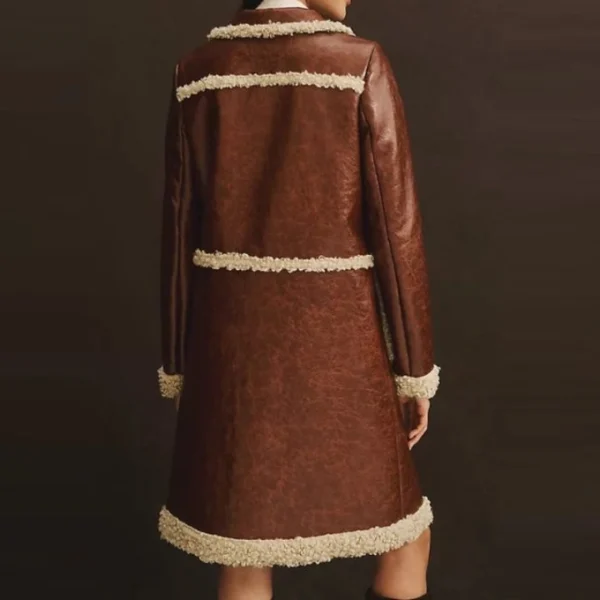 Beyond the Gates Eva Thomas Ambyr Michelle Leather Trench Coat