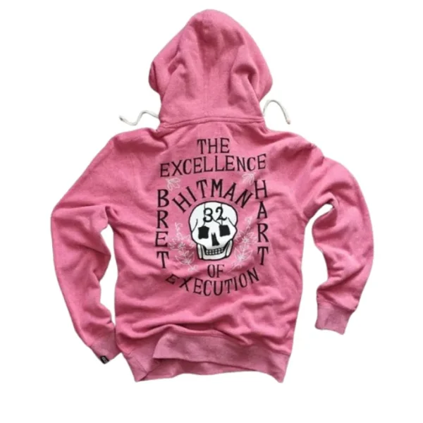 Bret Hart 32 Time Champ Pink PO Hoody