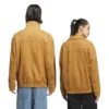 Chinese New Year Suede Yellow Leather Jacket