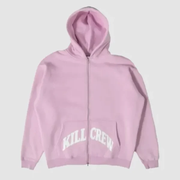 Kill Crew Zip-Up Pink Hoodie