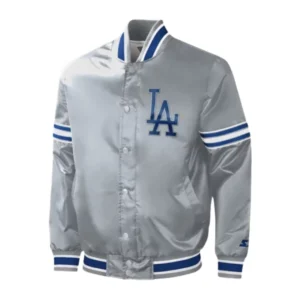 Dodgers Slider Gray Satin Jacket