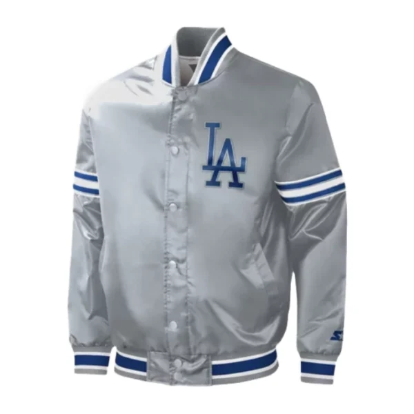 Dodgers Slider Gray Satin Jacket