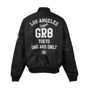 Los Angeles Dodgers x GR8 Black Varsity Jacket