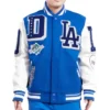 Magic Johnson Los Angeles Dodgers Blue Varsity Jacket