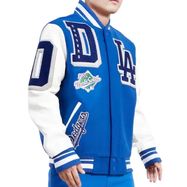 Magic Johnson Los Angeles Dodgers Varsity Blue Jacket
